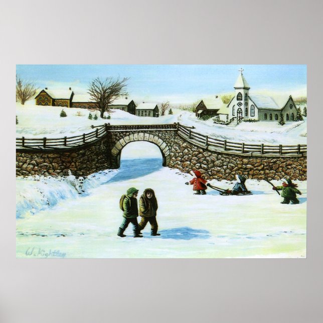 Impression de "Jouer à l'étang" (Devant)