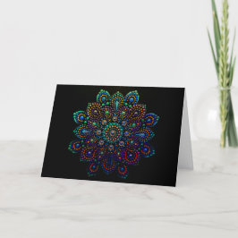 Impression de la carte de note blanche Mandala pei