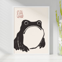 Impression de la grenouille triste de Matsumoto Ho