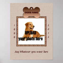 Impression de la mémoire de chien - tons Brown