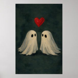 Impression de la Saint-Valentin de fantôme vintage