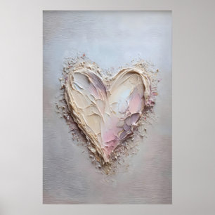Impression de la Saint-Valentin en forme de cœur,