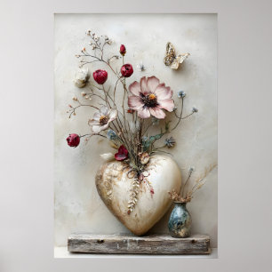 Impression de la Saint-Valentin en forme de cœur,