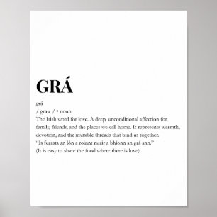 Impression de la signification de l'amour Grá en i