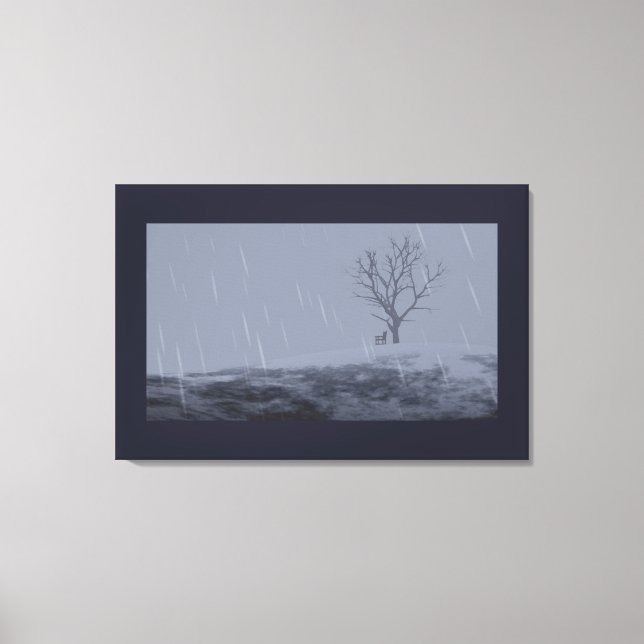 Impression de la toile de frisson de l'hiver (Recto)