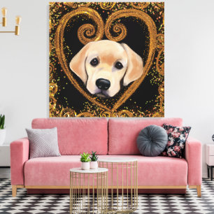 Impression de la toile de récupération Labrador