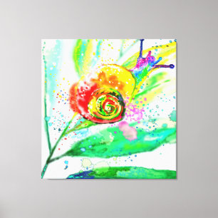 Impression de la toile d'escargot arc-en-ciel - pe