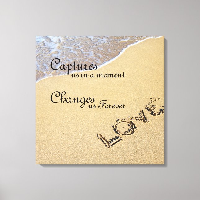 Impression de la toile étirée de citation d'amour (Recto)