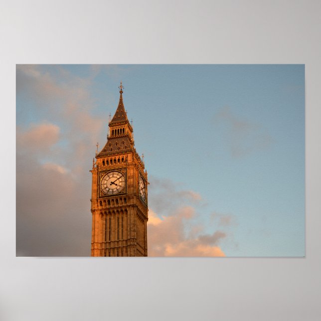 Impression de l'affiche de Big Ben à Londres (Devant)