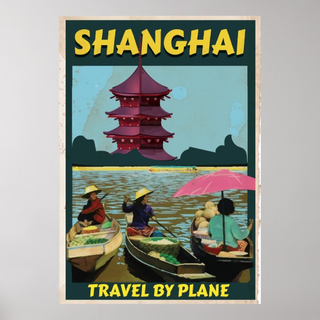 Impression de l'affiche de voyage de Shanghai (Devant)