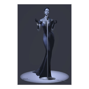 Impression de l'affiche du chanteur du salon