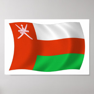 Impression de l'affiche du drapeau d'Oman
