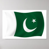Impression de l'affiche du drapeau du Pakistan