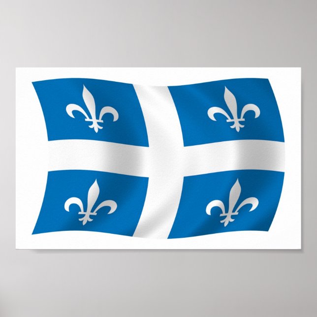 Impression de l'affiche du drapeau du Québec (Devant)