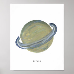Impression de l'art de la planète Saturne peinte