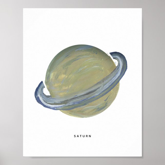 Impression de l'art de la planète Saturne peinte (Devant)
