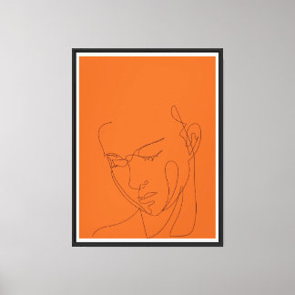 Impression de ligne faciale Abstraite moderne - Mi