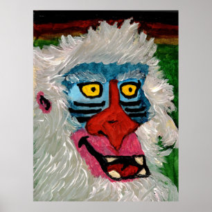 Impression de mandrill, papier d'affiche de valeur