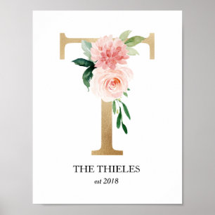 Impression de monogramme, lettre T, cadeau de mari
