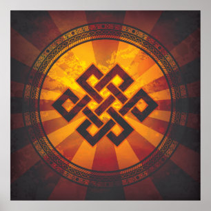 Impression de noeud sans fin vintage