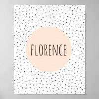Impression de nom personnalisée - Nurserie - Art m