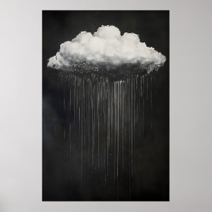 Impression de nuage de pluie sombre et triste la n
