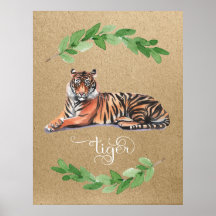 Impression de nurserie de safari tigre