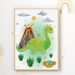 Impression de nurserie Dino Affiche de dinosaures 