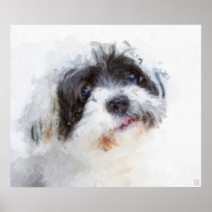 Impression de peinture de chien