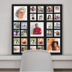 Impression de photo de famille de grand-mère en co