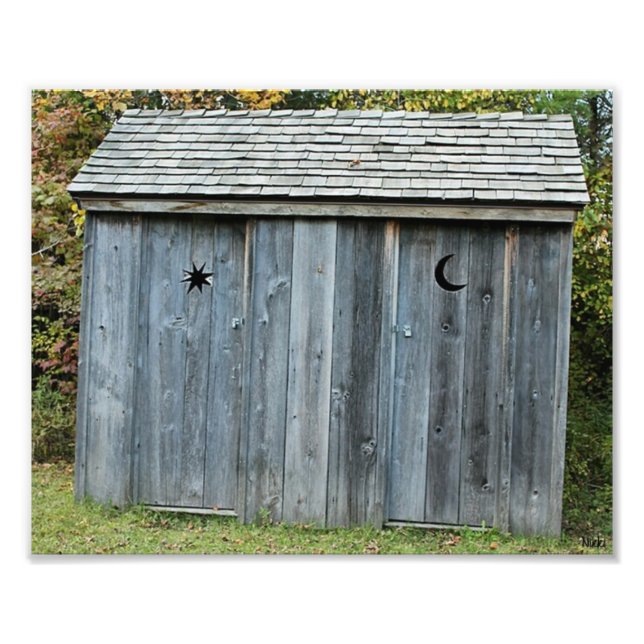 Impression de photo Outhouse en bois (Devant)