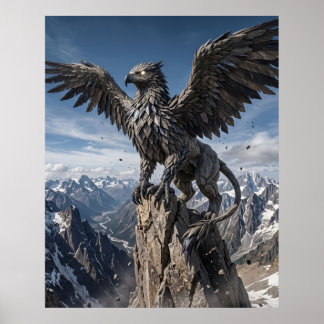 Impression de pics déchiquetés de Gryphon terrestr