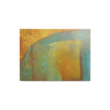 Impression de plaque Gelli abstraite bleu sarcelle