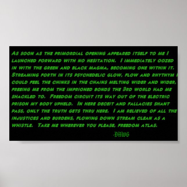 Impression de poème Psychedelic Stream (Devant)