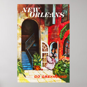 Impression de poster de voyage de la Nouvelle-Orlé