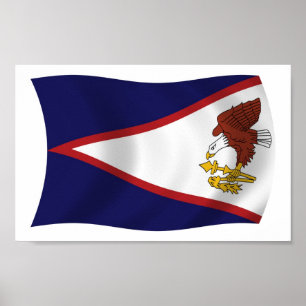 Impression de poster du drapeau des Samoa américai