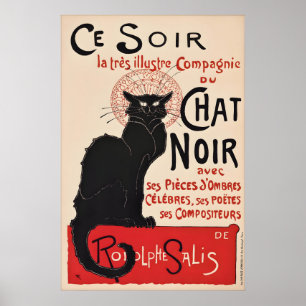 Impression de poster vintage Le Chat Noir, cabaret