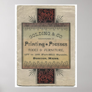 Impression de presse à lettres Golding