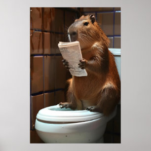 Impression de salle de bain de capybara, décoratio