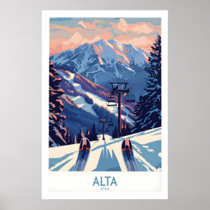 Impression de ski Alta Utah - Décoration de voyage