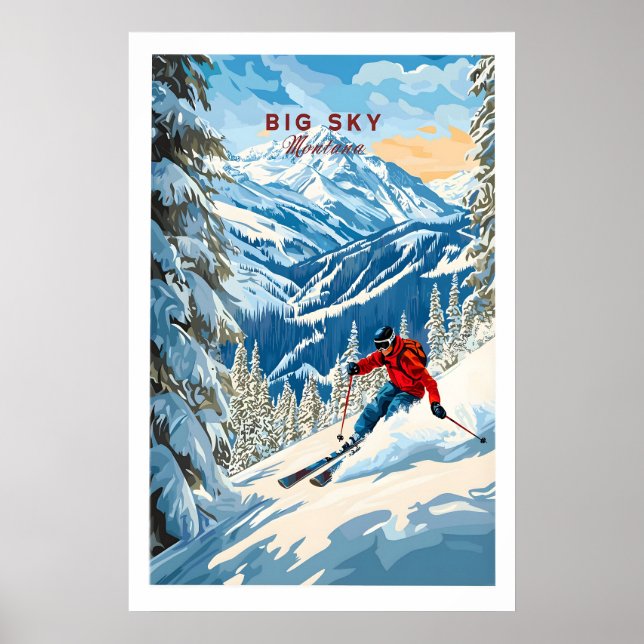 Impression de ski Big Sky 1 (Devant)