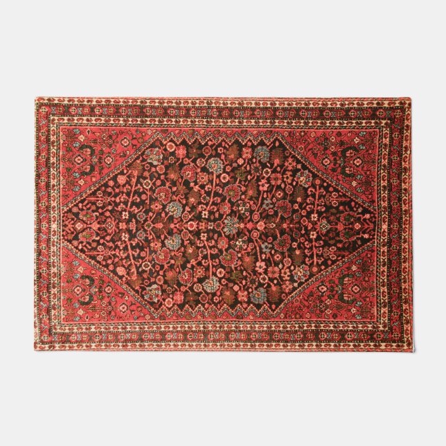 Impression de tapis de soie persan (Devant)