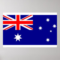 Impression de toile avec drapeau d'Australie