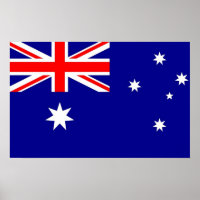 Impression de toile avec drapeau d'Australie