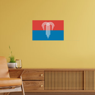 Impression de toile avec drapeau de Kansas City, M