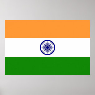 Impression de toile avec Drapeau de l'Inde