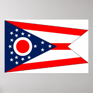 Impression de toile avec Drapeau de l'Ohio, U.S.A.