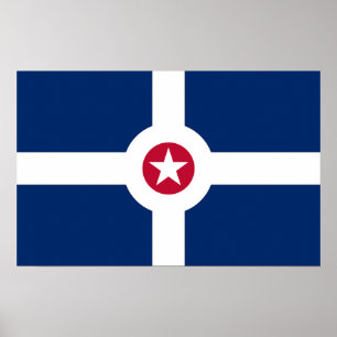 Impression de toile avec Drapeau d'Indianapolis, U
