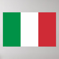 Impression de toile avec Drapeau d'Italie