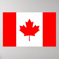 Impression de toile avec drapeau du Canada
